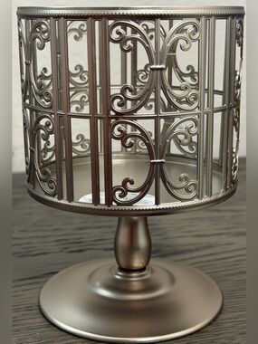 Bath & Body Works Brushed Silver Metal Candle Stand